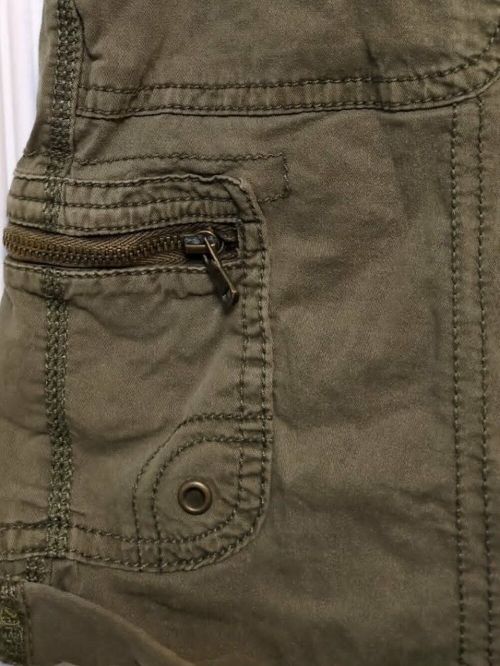 Sonoma Sz 16 Hiking Shorts Utility Cargo Army Olive Green Stretch Waist Woodsy - Picture 2 of 6